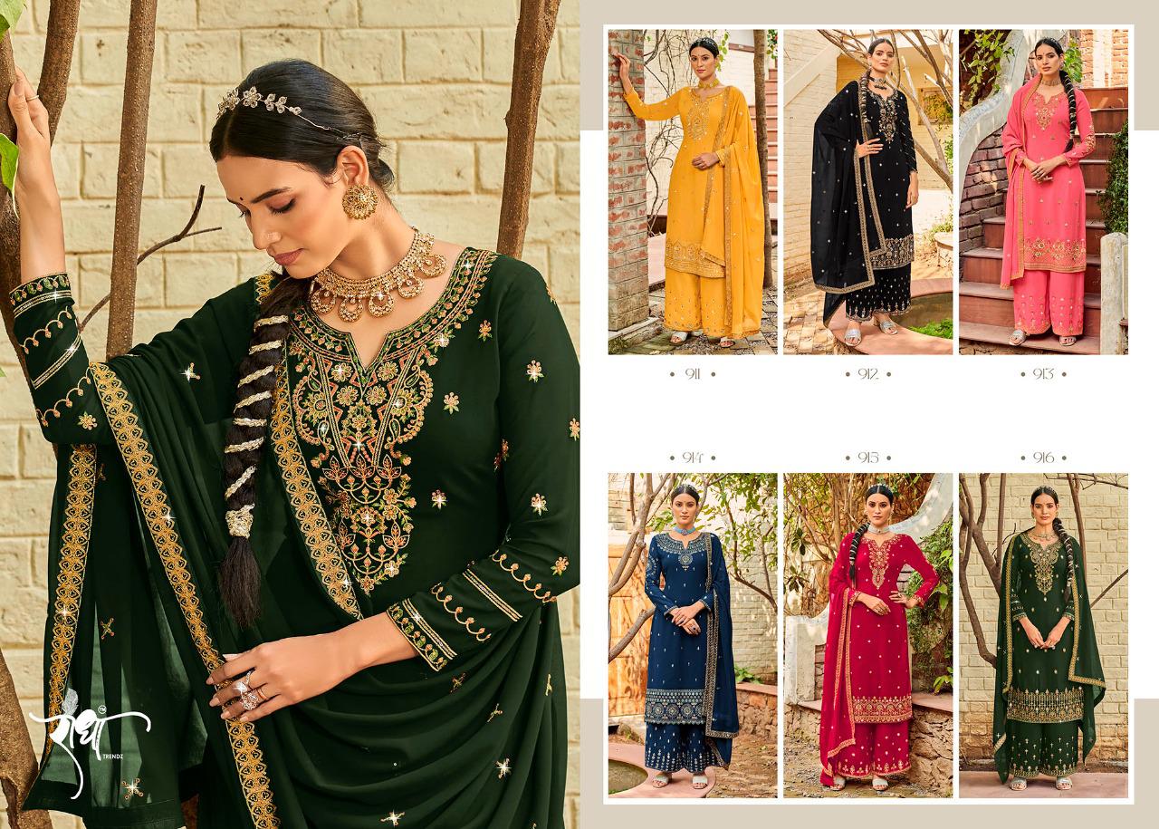 Radha Sakhi Heavy Wedding Wear Georgette Fancy Designer Salwar Suit Collection